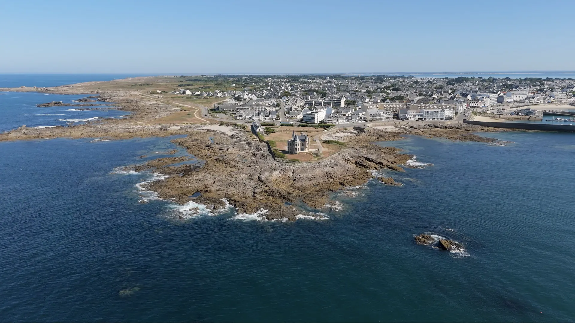 Vue aérienne de Quiberon